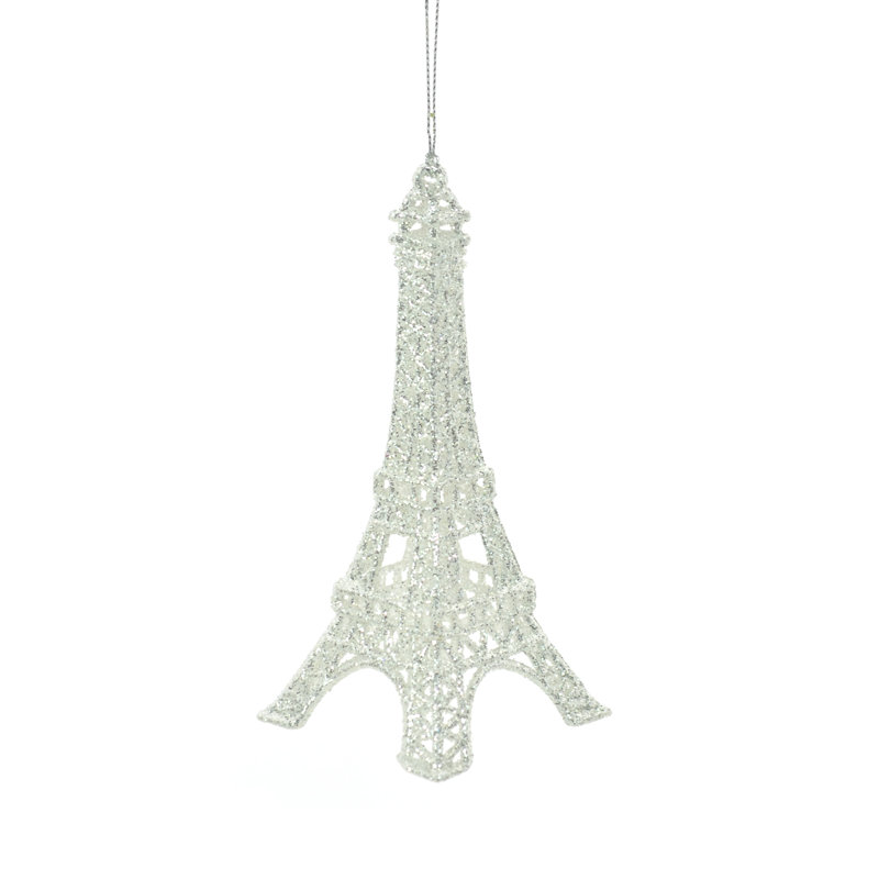 Ornement en forme de noël paillettes tour, Argent