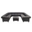 Canapé modulaire en cuir Chesterfield-130464120