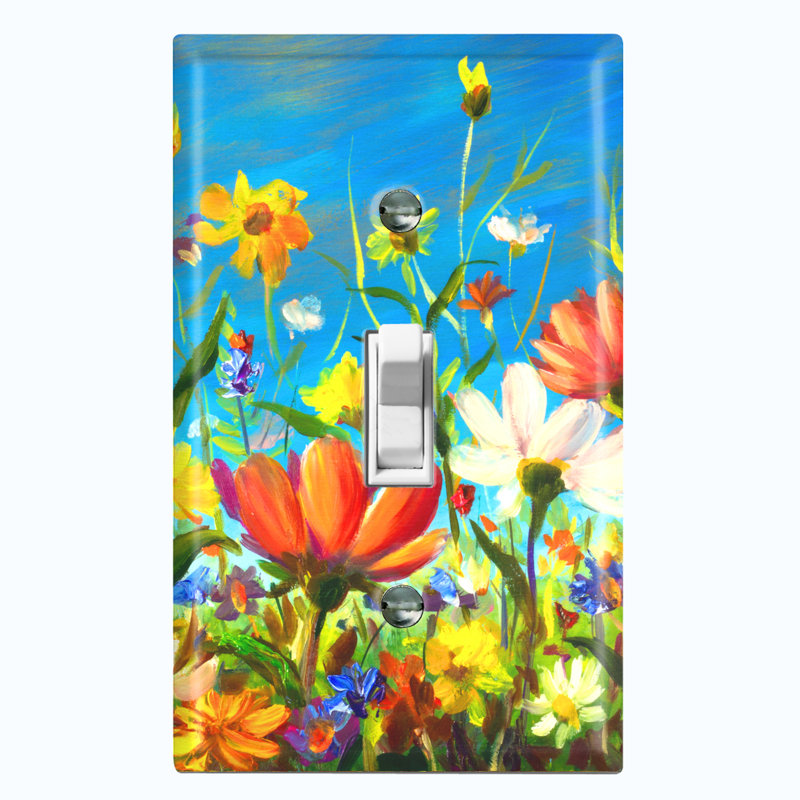 Magnifique plaque murale à fleurs 1 champ