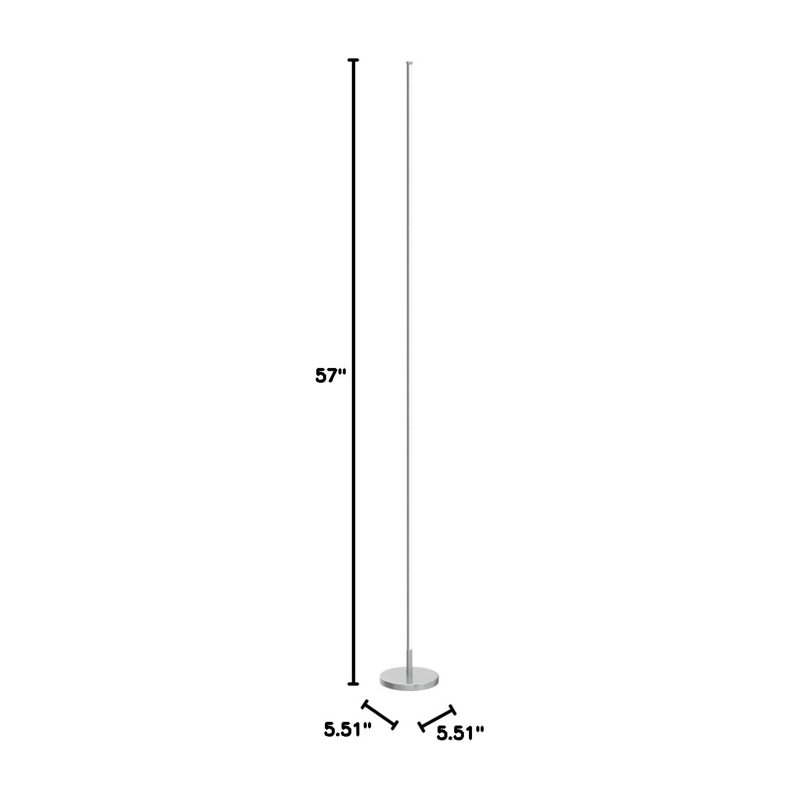 Modern Minimalist LED Floor Lamp With Remote Control - Adjustable Color Temperature & Brightness - Dimmable Standing Lamp For Living Room, Bedroom, Office