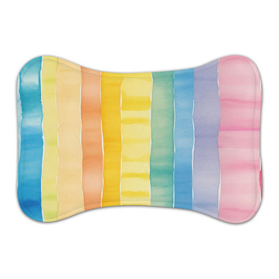 Tapis d'alimentation en forme d'os Rainbow Blends - 1 pièce