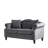 Gurnsey Velvet 2-Seater Sofa with Rolled Arms & Pillows-122914541-111702916