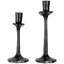 Taper Candle Holders With Scalloped Base - 9.5" - Set Of 2