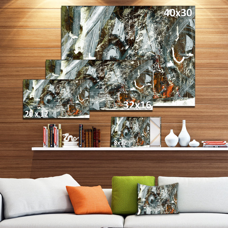 Contemporary Abstract Design - Reproduction sur toile tendue, H 16 po x l 32 po