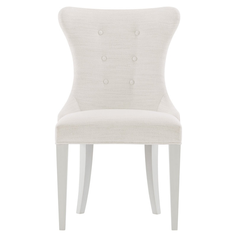 Silhouette 19'' H Tufted Upholstered Side Chair, White