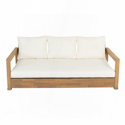 Patio Acacia Wood 3-seater Sofa