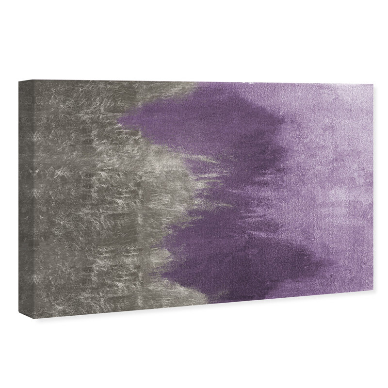 «Abstract Amethyst Waves», reproduction d'art, H 36 po x l 54 po, Toile tendue