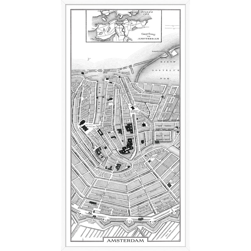 «Amsterdam Panel» par Lillian August - Shadowbox, impression sur papier