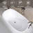 55'' x 30'' Freestanding Soaking  Bathtub Stand Alone Acrylic Tub with Center Drain-93390111