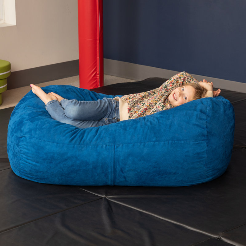 Jaxx Jr. Bean Bags Microfiber / Microsuede Bean Bag Chair & Lounger, Blueberry