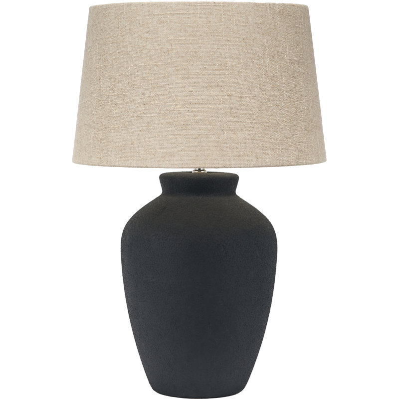 Areia Black Sand Textured Ceramic Table Lamp