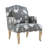Arlynda Floral Embroidered Upholstered Accent Armchair