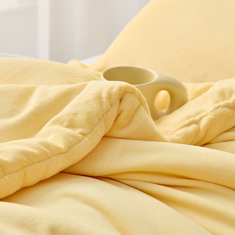 Softer Than Soft - Coma Inducer Oversized Comforter Set, Twin Extra Long Comforter + 1 Standard Pillow Sham, Yellow