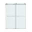 Porte de douche coulissante double sans cadre l 60 po x H 76 po, verre cannelé transparent 3/8 po, matériel en acier inoxydable 304-110369211