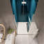 Porte de douche pivotante universelle à réglage de 1 3/8 po polyvalent, ouverte à l'extérieur, avec finition en verre trempé de 1/4 po-111795497