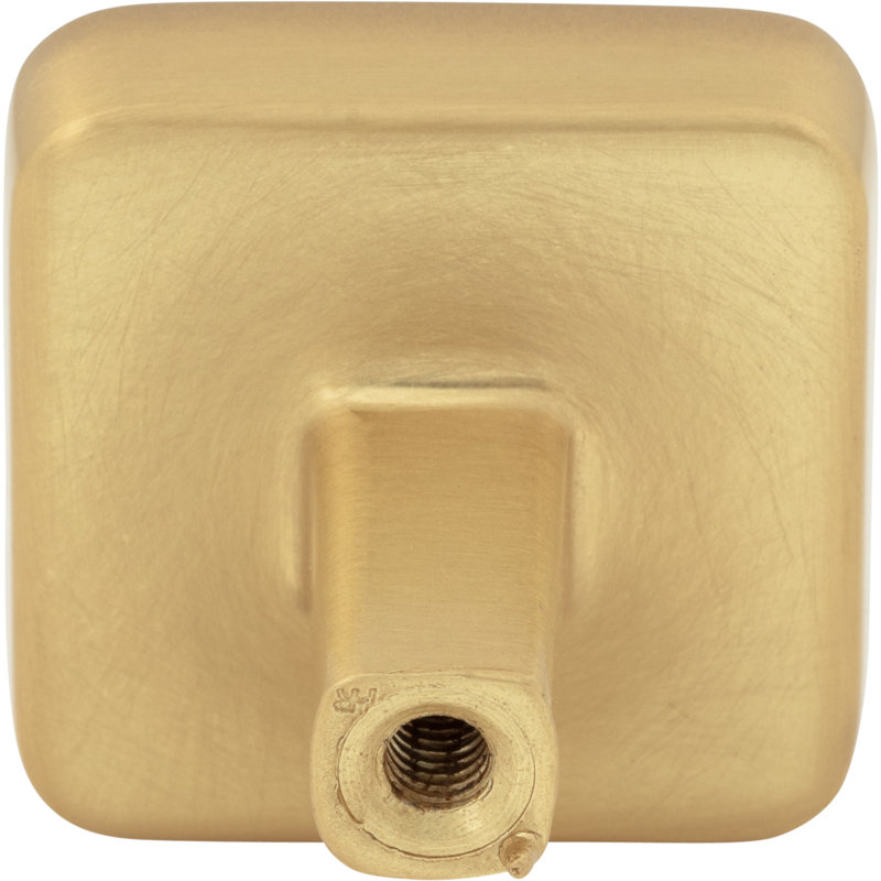 Whitlock Square Knob, Brushed Gold