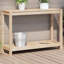 Table de plantation en bois massif avec tablette Vidaxl-1370466417