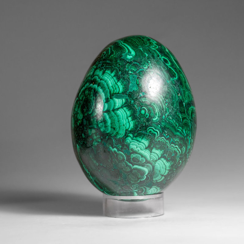 Genuine Polished Malachite Egg (1.5 Lbs)