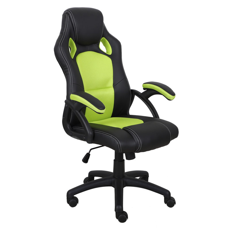 Fauteuil de jeu Jade, Noir / Vert