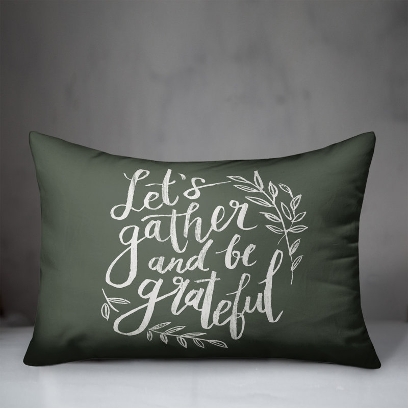 Outdoor Reversible Throw Pillow, H 18 po x l 25 po, Sauge