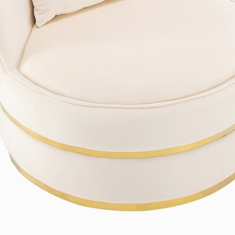 360 Degree Swivel Accent Chair, Beige