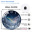 Hiver-horloge-aurore-forêt Art - horloge murale moderne en verre 12 po