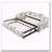 Twin Size Upholstered Daybed with Pop-Up Trundle & USB Charging Ports-1563713089