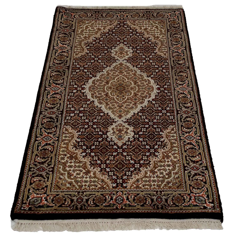 Olger Hand Woven Cotton and Wool Oriental Area Rug
