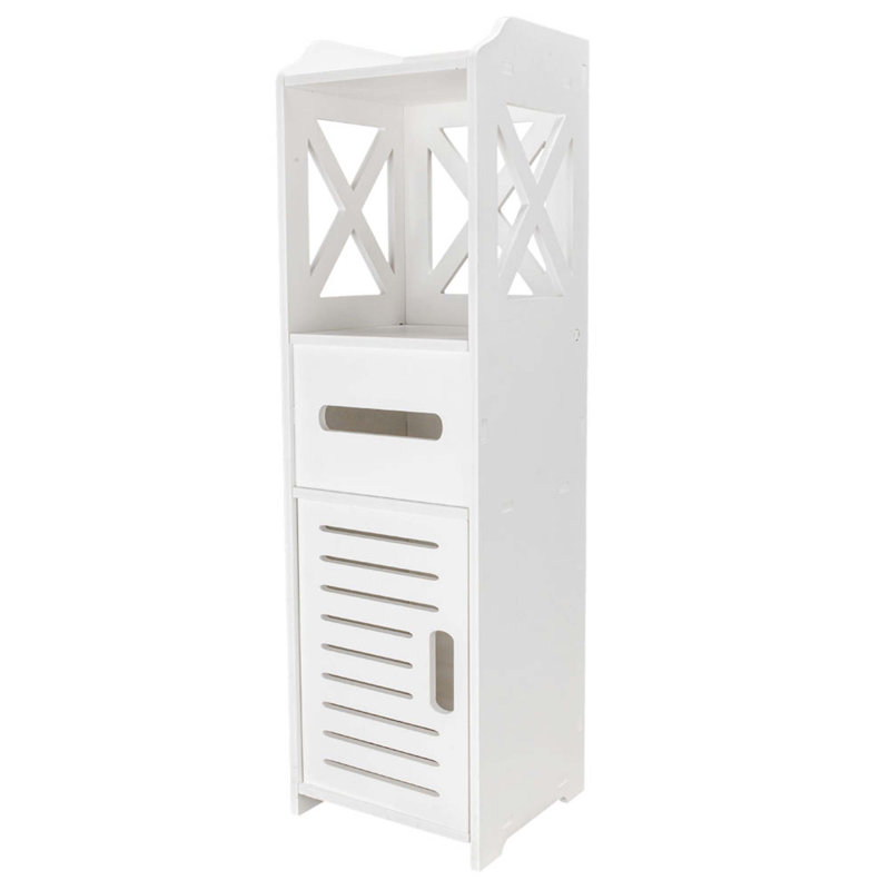 Armoire de salle de bain imperméable à une porte et deux niveaux