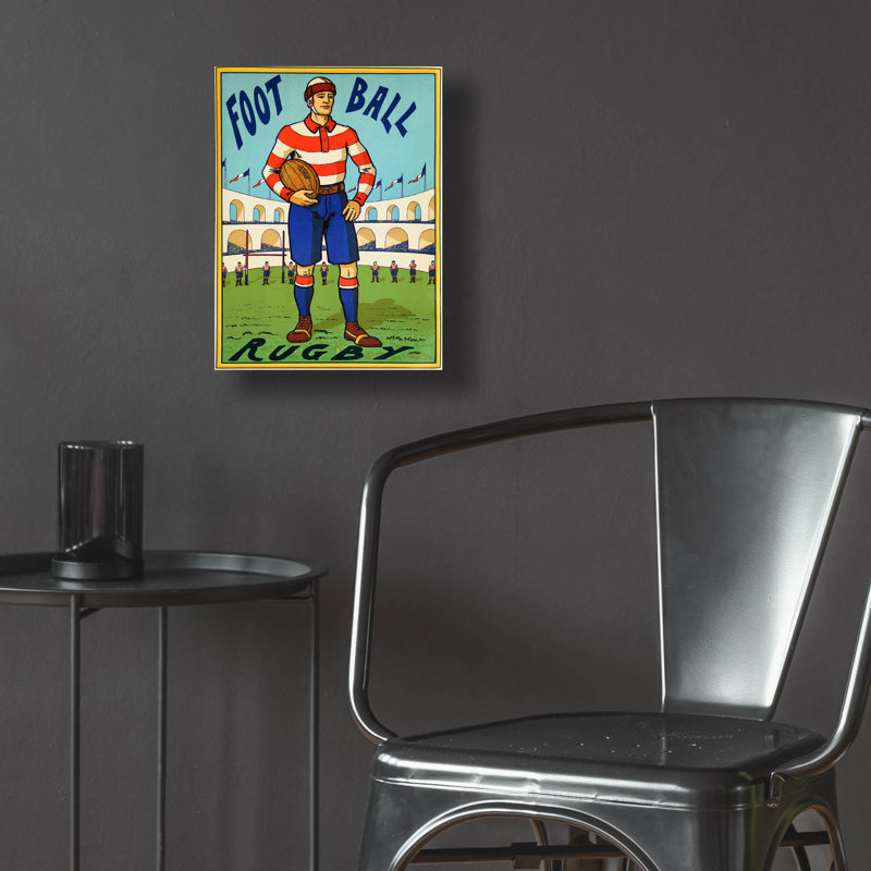 «Rugby Ball» par Vintage Posters, H 16 po x l 12 po x P 0,13 po