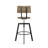 Buth Swivel Solid Wood Adjustable Height Stool-1066838130