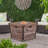 Outdoor Patio 24'' H X 32'' W Square Gas Burning Concrete Fire Pit Wood Pattern - Brown - 40,000 BTU (Tank Inside)