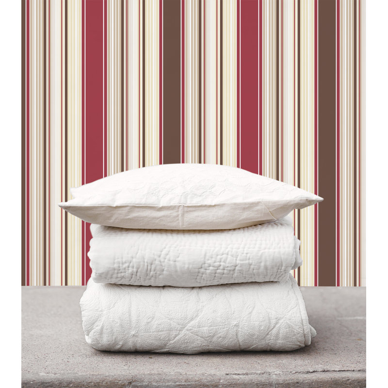 Rouleau de papier peint Smart Stripes 2, Rouge / Brun