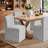 Upholstered Dining Chairs with Casters, Modern Single Sofa Chair with Slient Wheels for living room, Arrived Assembed-721048623-709477059