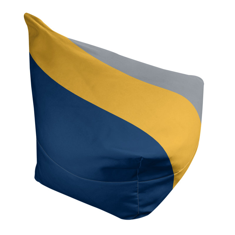 Classic Bean Bag, 30" H x 27" W x 27" D, Silver/Navy Blue