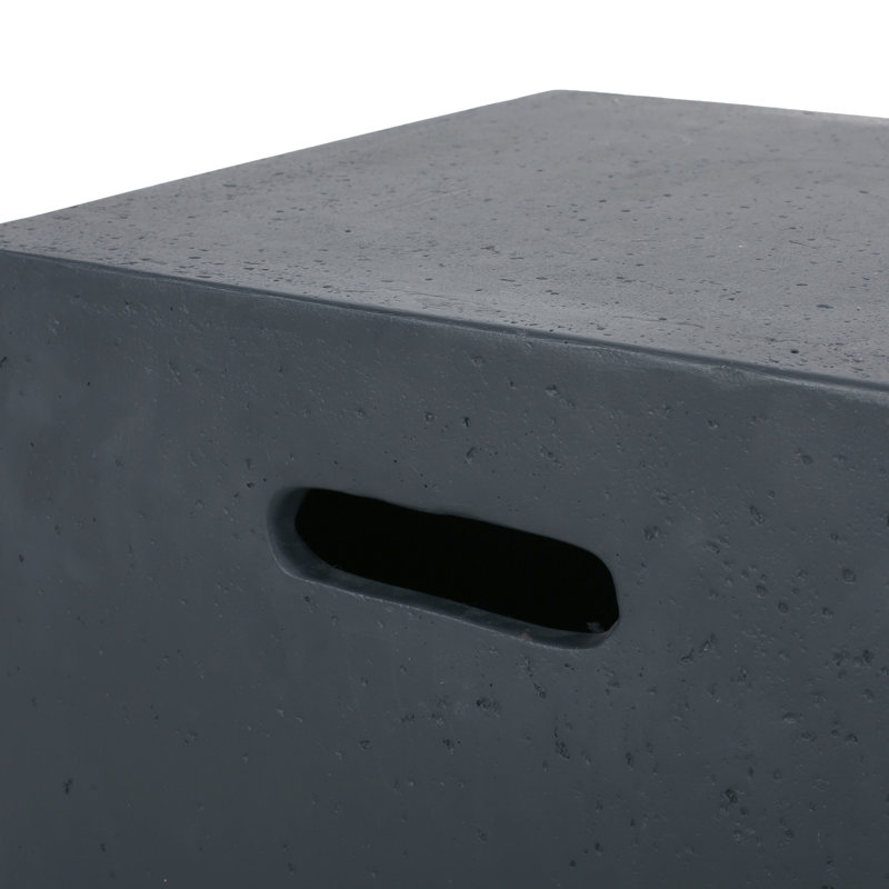 16.25'' Square Side Table Tank Holder, Dark Gray