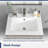 24"L x 19.7"W White Rectangular Single Vanity Top with Faucet Hole and Overflow(Top Only)-125359607
