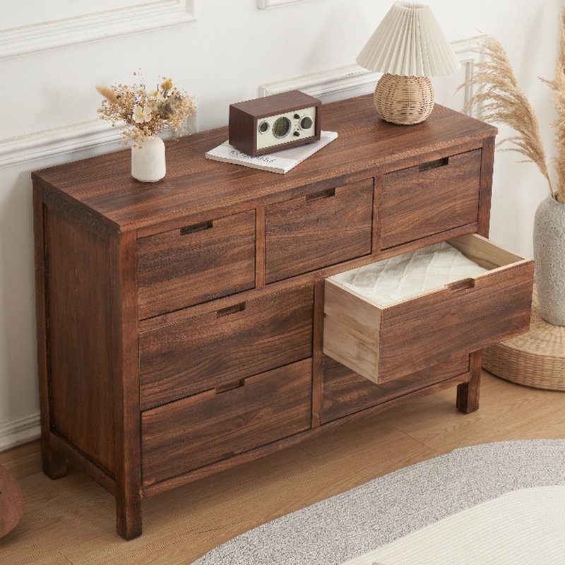 Armoire d'appoint en bois manufacturé brun massif