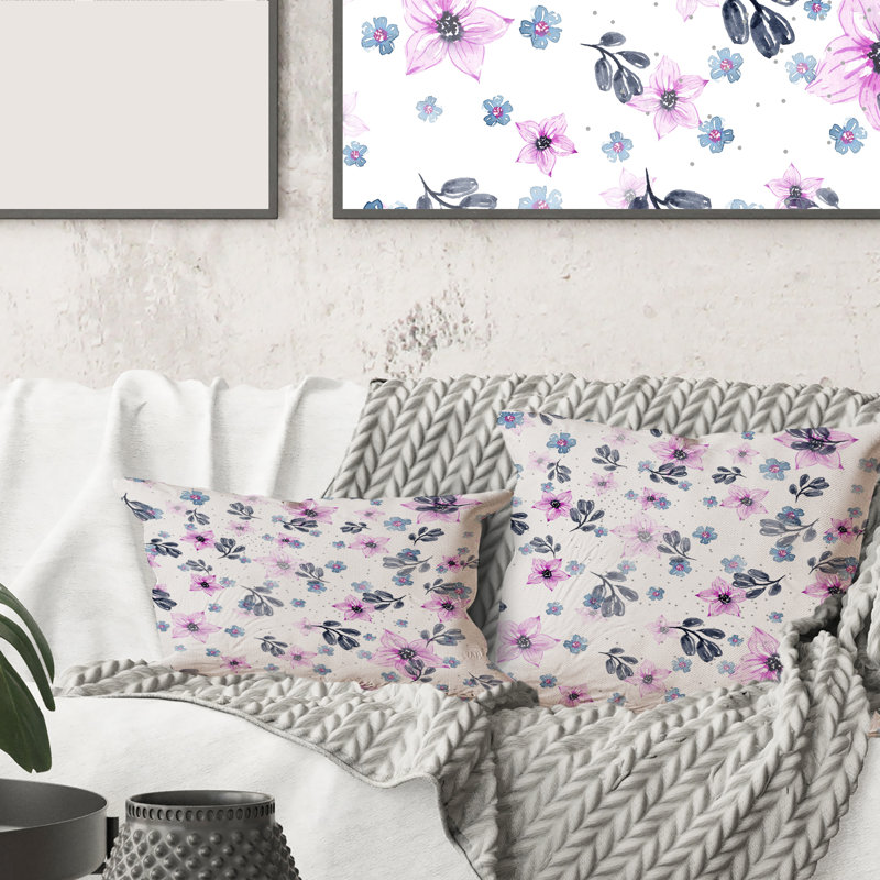 Flowers and Petals Rectangular Pillow Cover & Insert