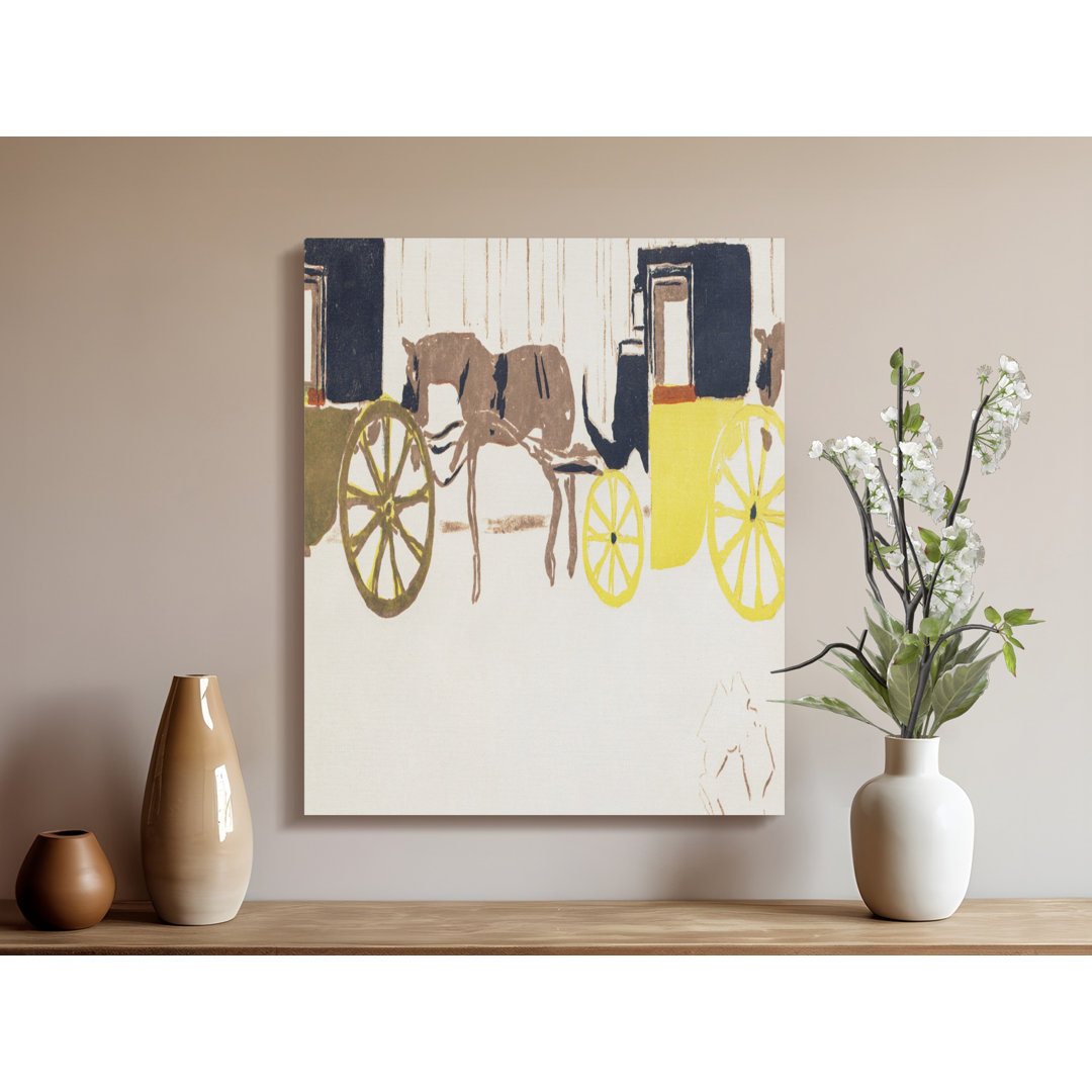Mid Century Horse Carriage Wall Art