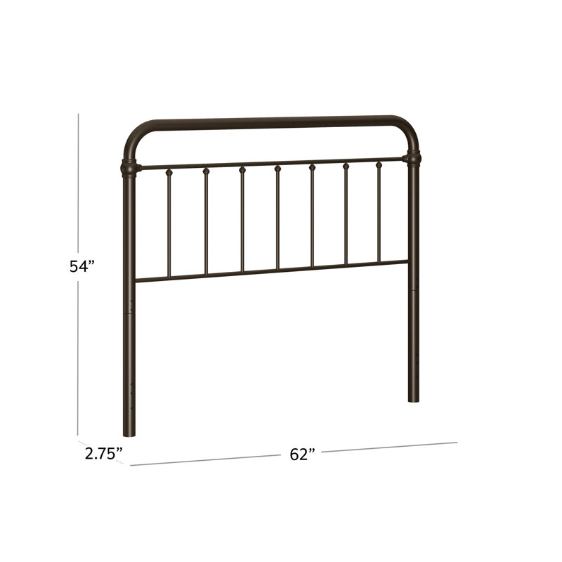 Ramon Steel Slat Headboard, Full/Queen, Dark Bronze
