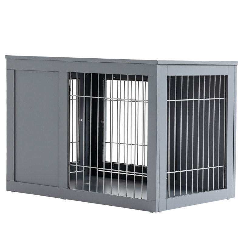 Cage pour chien PawHut, Gris
