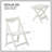 Foldable Small Table And Chair Set With 2 Chairs And Rectangular Table  White