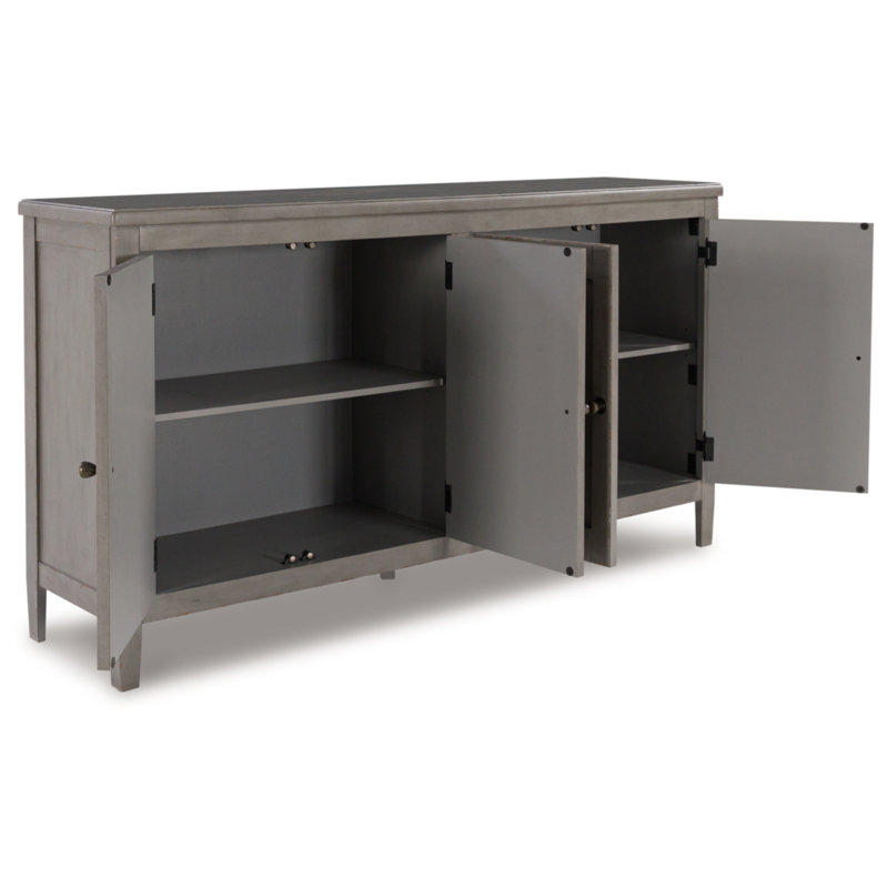 Antique Gray 68'' Traditional Sideboard with Adjustable Shelving