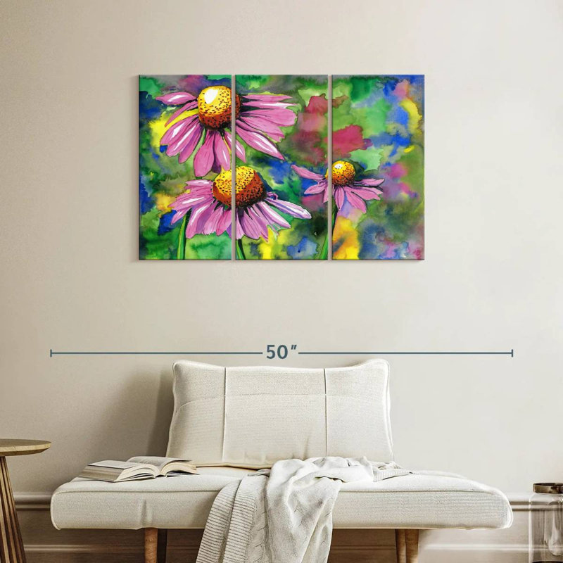 Harnek Vivid Coneflowers, H 24 po x l 38 po