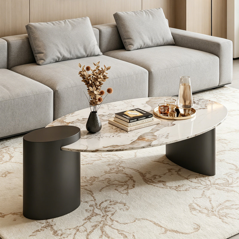Akshata, 16.92" H x 51.18" L x 23.62" W, White/Taupe, Slate 