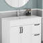 Lavabo de salle de bain moderne minimaliste 39,4 pouces avec trou de robinet pré-percé