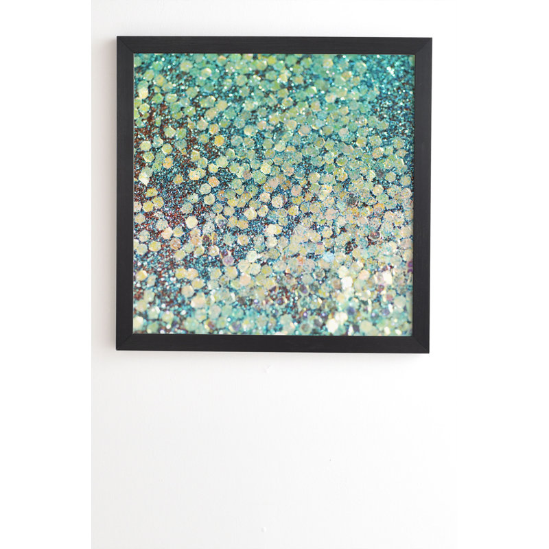 « mermaidscales », impression, H 20 po x l 20 po x P 2 po, Armature en bambou, Pas de tapis