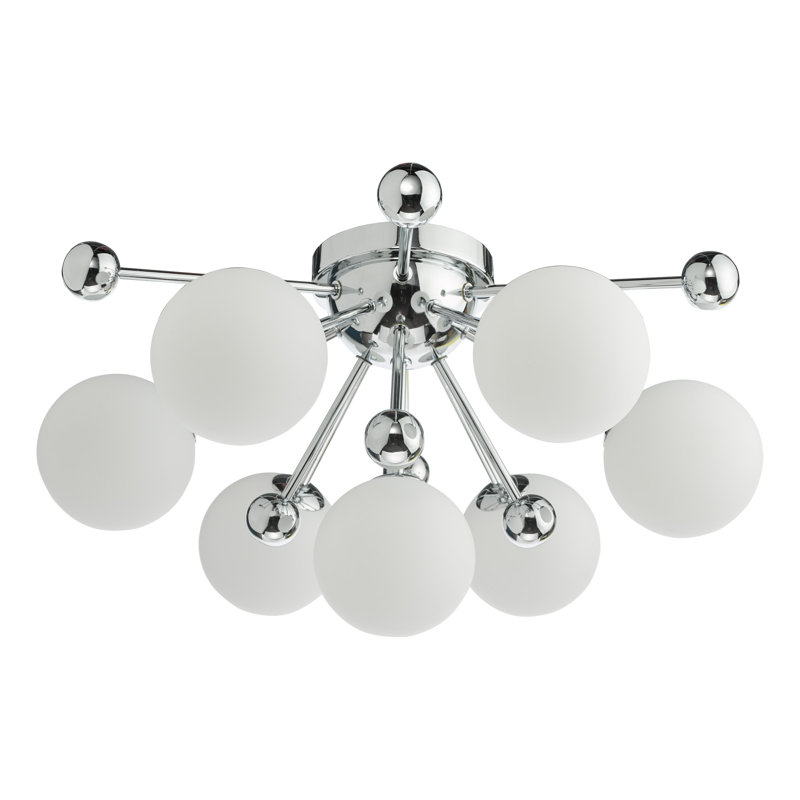 Ambriella Glass Flush Mount, Chrome