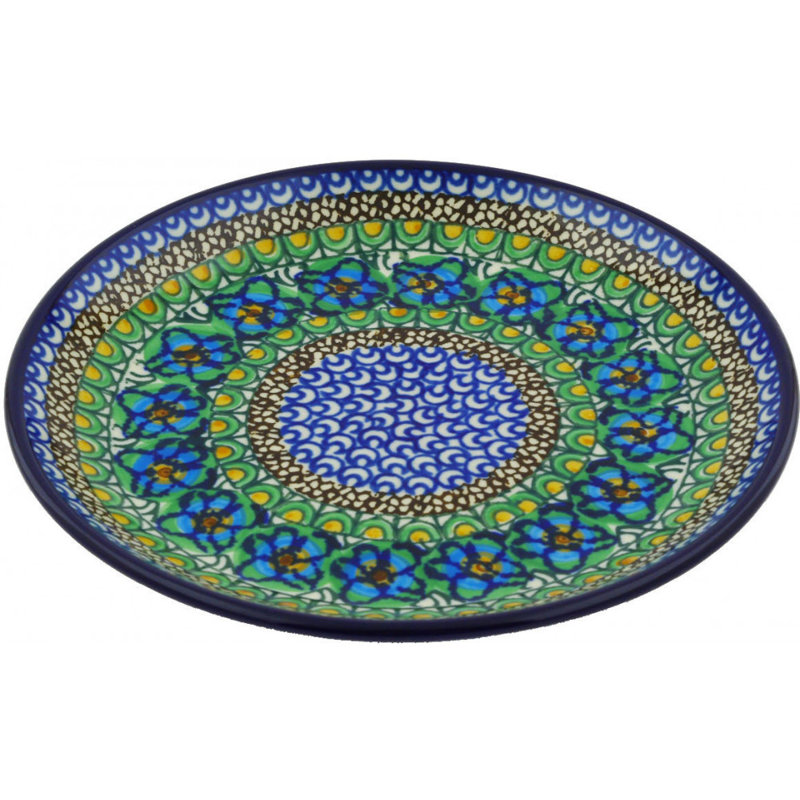 Mardi Gra Polish Pottery 8" Plate